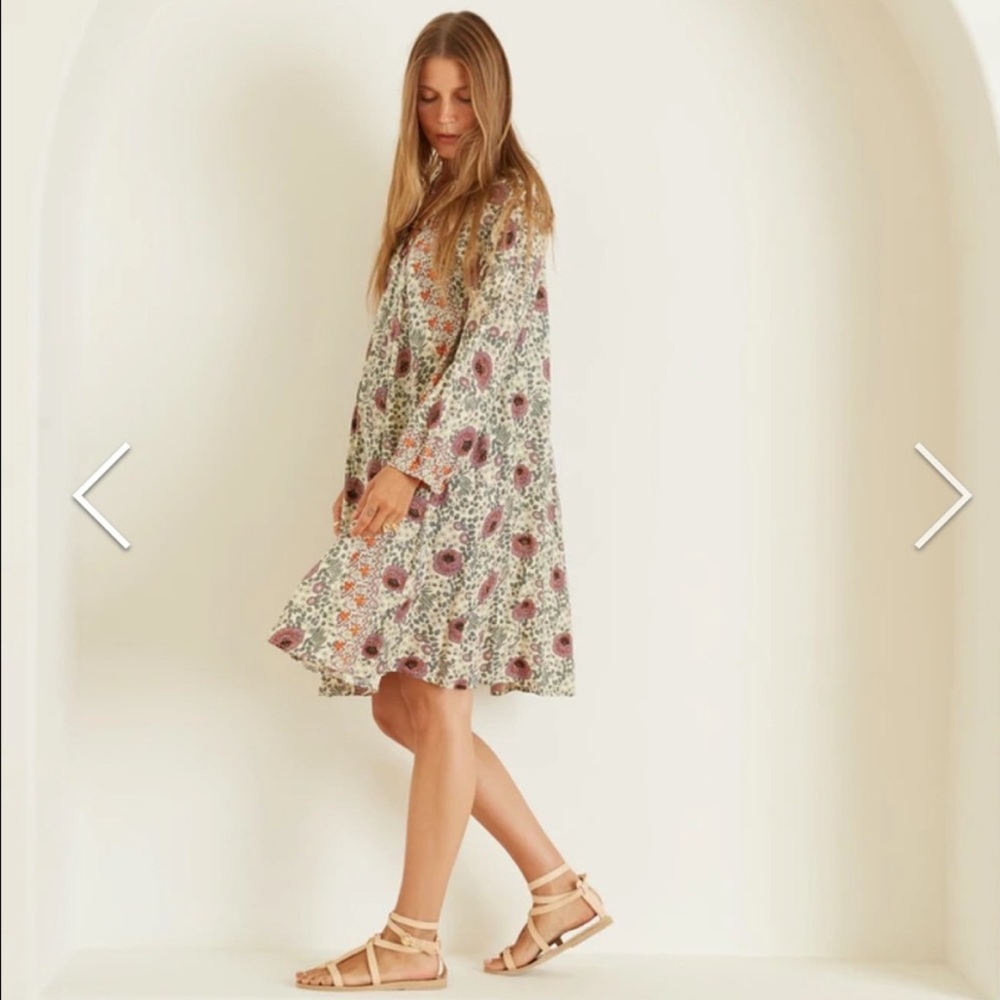 Natalie Martin Fiore Short Lavender Vintage Flowers Large NWT